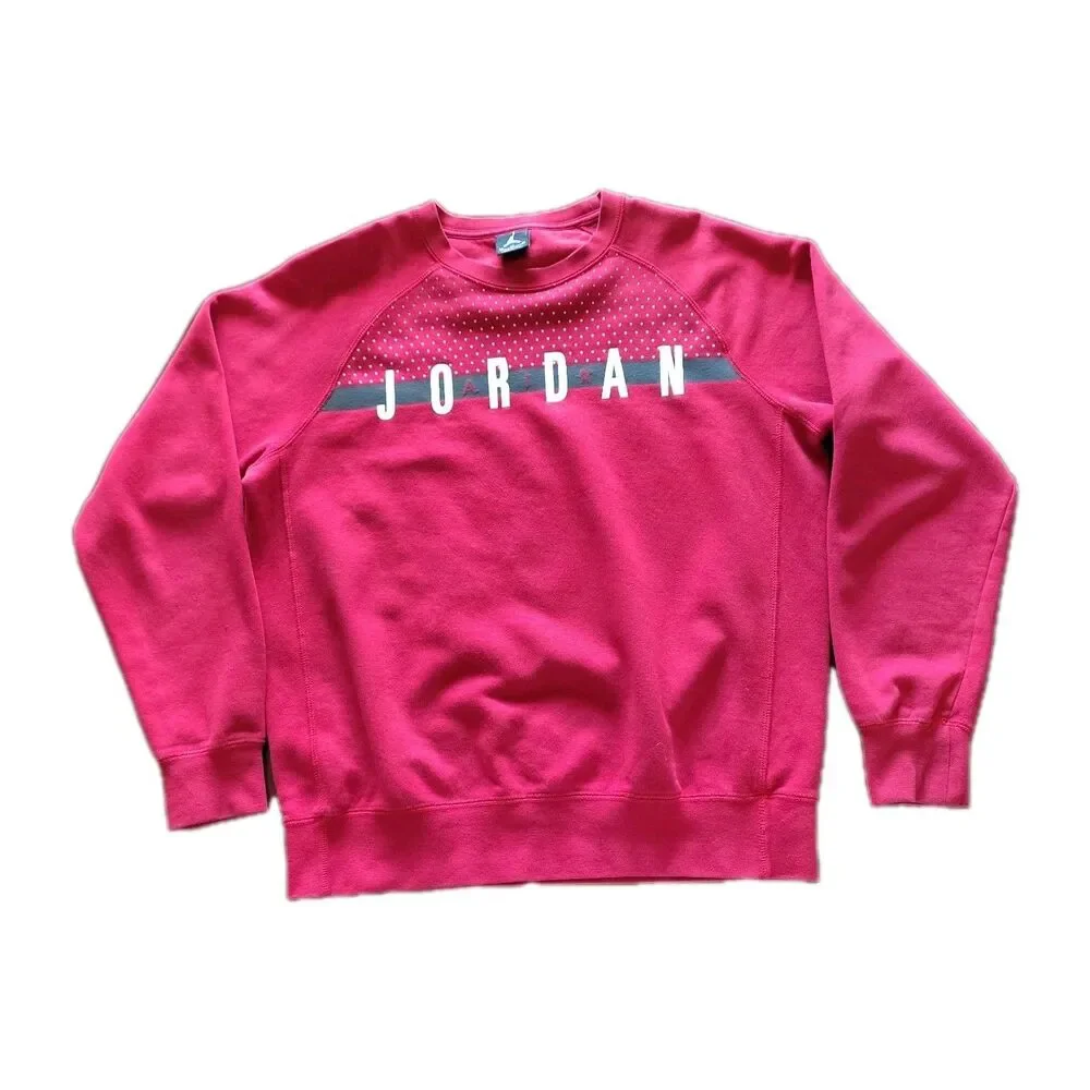 Jordan Jumpman Graphic Crew Medium Sweatshirt Red Black Retro